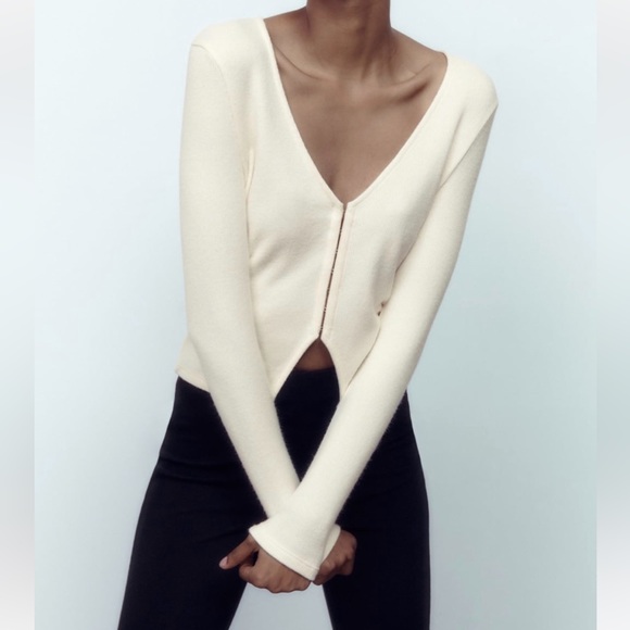Zara Soft Rib Cardigan - Picture 1 of 3